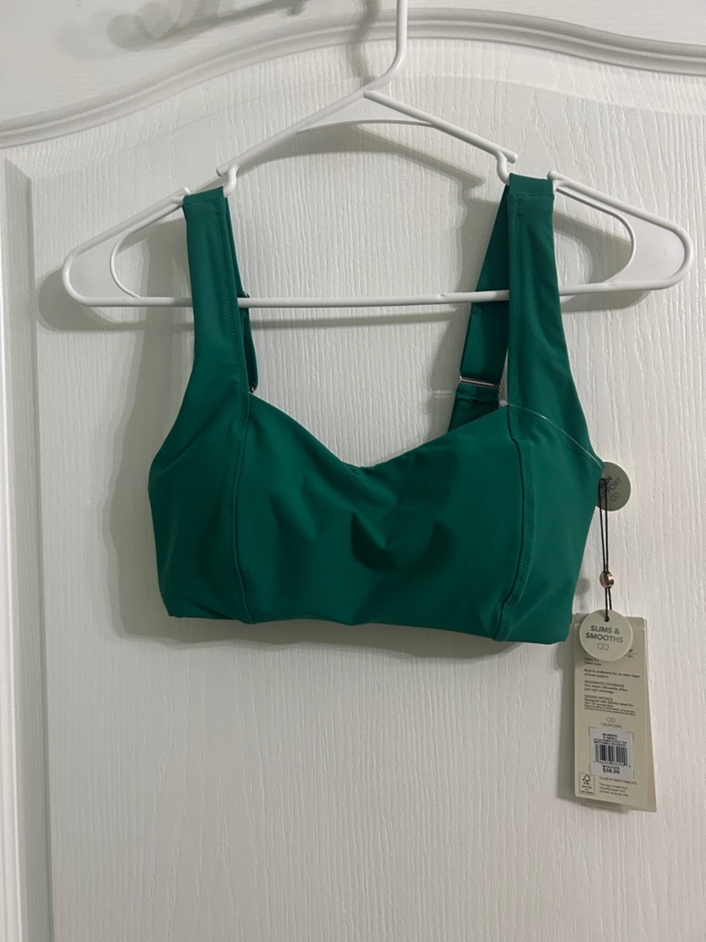 Green Underwire Scoop Bikini Top - Women's Swim XS
